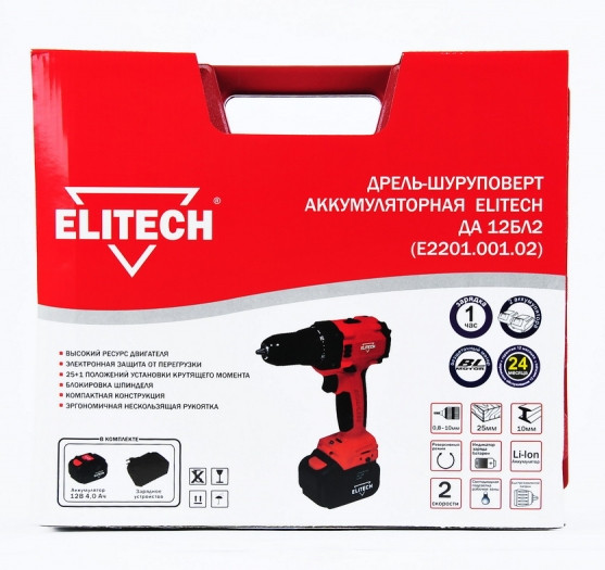 Дрель-шуруповерт Elitech E2201.001.02 Дрель-шуруповерт Elitech E2201.001.02
