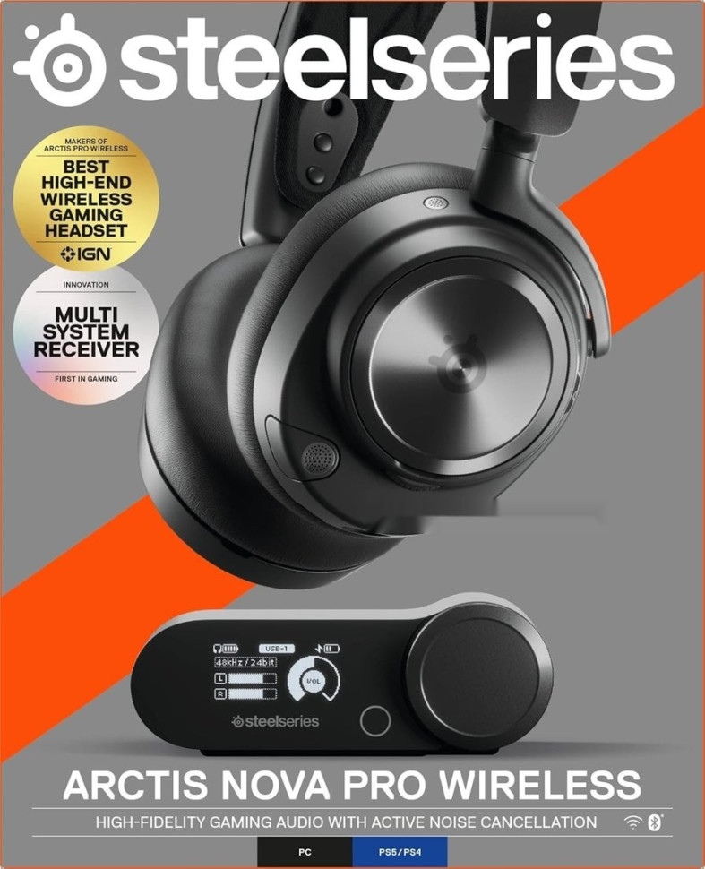 Наушники SteelSeries Arctis Nova Pro Wireless (черный) Наушники SteelSeries Arctis Nova Pro Wireless (черный)
