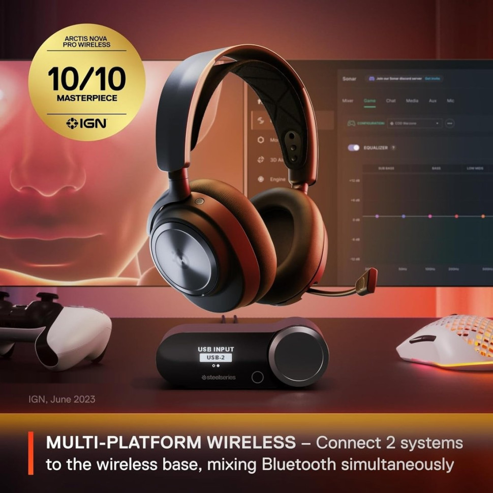 Наушники SteelSeries Arctis Nova Pro Wireless (черный) Наушники SteelSeries Arctis Nova Pro Wireless (черный)
