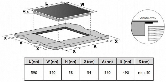 Варочная панель Korting HI 64013 B Варочная панель Korting HI 64013 B