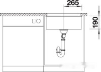 Кухонная мойка Blanco Subline 500-U (жасмин)