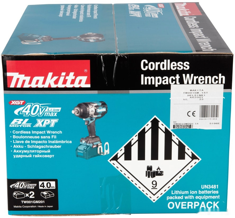 Гайковерт Makita TW001GM201 (с 2-мя АКБ, кейс) Гайковерт Makita TW001GM201 (с 2-мя АКБ, кейс)