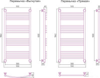 Полотенцесушитель Сунержа Богема+ 1000x500 31-0220-1050