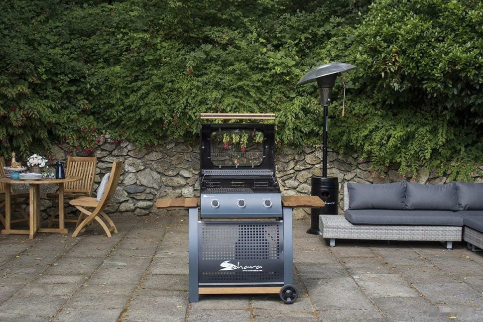 Газовый гриль для дачи SAHARA 3 Burner Oak
