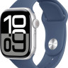 Умные часы Apple Watch Series 10 42 мм (алюминиевый корпус, серебристый/синий, спортивный силиконовый ремешок S/M) Умные часы Apple Watch Series 10 42 мм (алюминиевый корпус, серебристый/синий, спортивный силиконовый ремешок S/M)