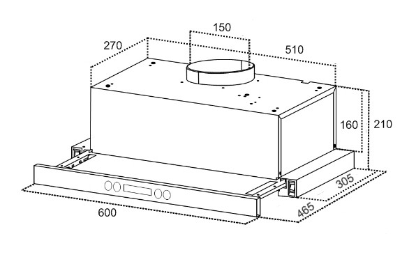 Вытяжка Germes Gamma 60 (Black)