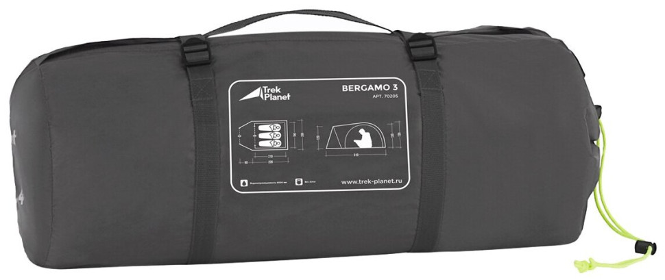 Палатка TREK PLANET Bergamo 3 (зеленый) Палатка TREK PLANET Bergamo 3 (зеленый)