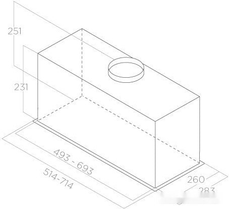 Вытяжка Elica Fold GR/A/72 PRF0180820 Вытяжка Elica Fold GR/A/72 PRF0180820