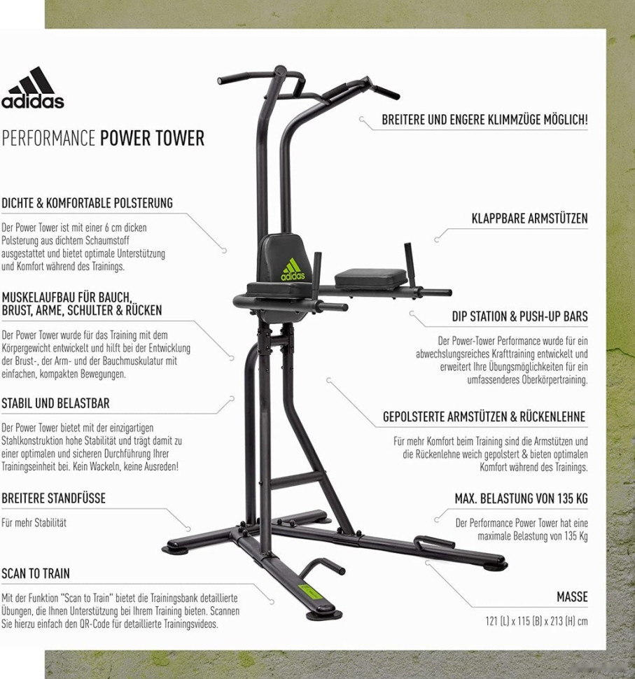 Турник с брусьями Adidas ADBE-10229 Турник с брусьями Adidas ADBE-10229