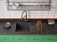 Кухонная мойка Omoikiri Akisame 86 Side-L GB 4997043 (графит)