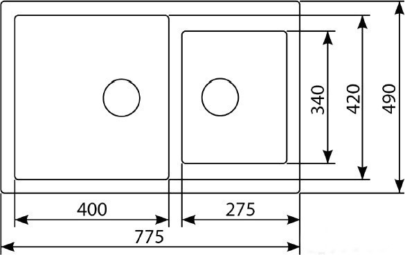 Кухонная мойка Zigmund & Shtain Rechteck 400.275  (Каменная соль)