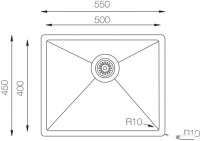 Кухонная мойка Zorg ZRN 5545 Titanium