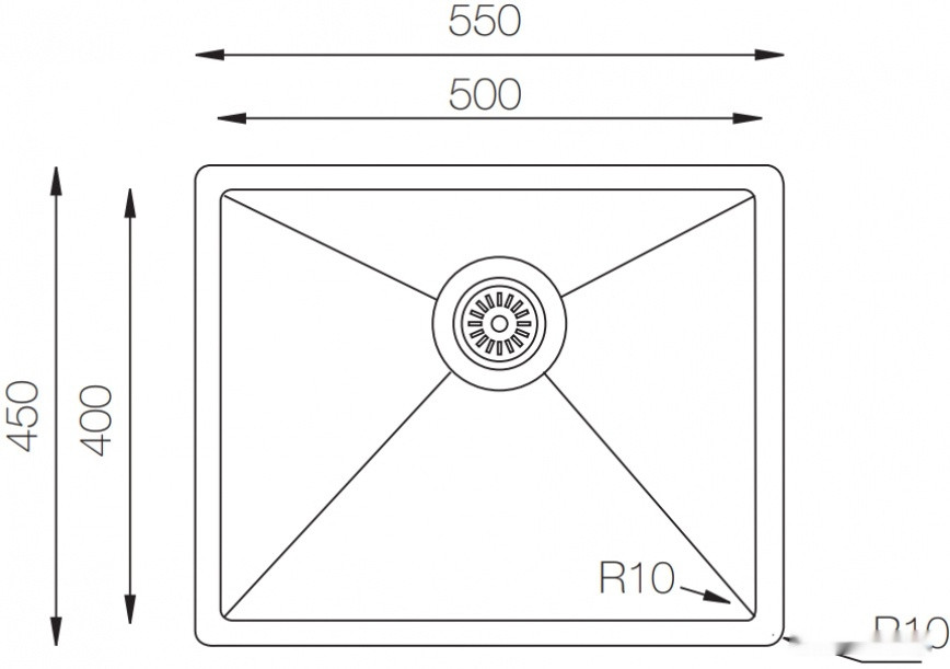 Кухонная мойка Zorg ZRN 5545 Titanium Кухонная мойка Zorg ZRN 5545 Titanium