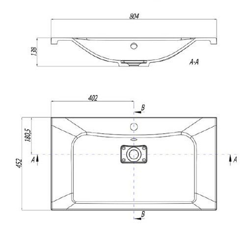 Умывальник Акватон Брук 80 Умывальник Акватон Брук 80