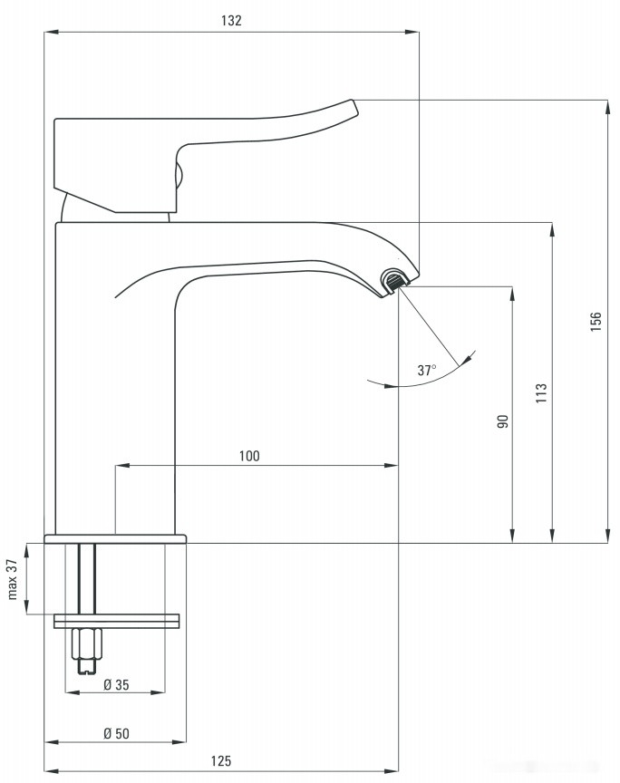 Смеситель Deante Werbena BCW 021M