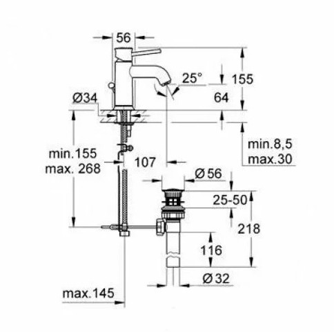 Смеситель Grohe BauClassic 32864000