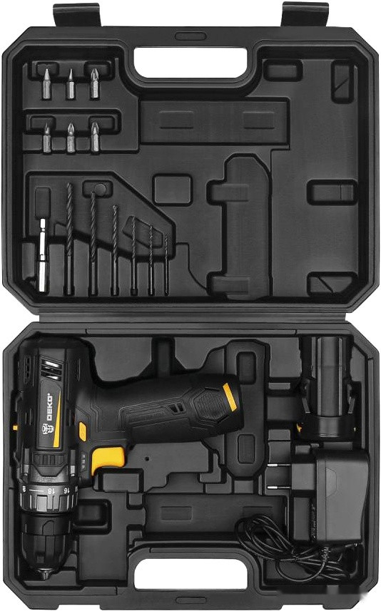 Дрель-шуруповерт Deko GCD12DU3 SET6 063-4007 (с 2-мя АКБ, кейс) Дрель-шуруповерт Deko GCD12DU3 SET6 063-4007 (с 2-мя АКБ, кейс)