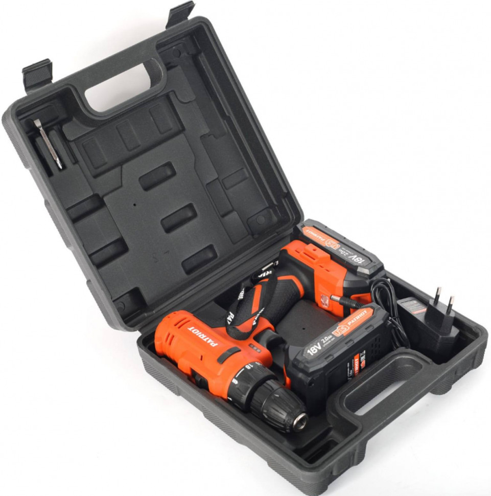 Дрель-шуруповерт Patriot BR 187UES (с 2-мя АКБ, кейс) Дрель-шуруповерт Patriot BR 187UES (с 2-мя АКБ, кейс)