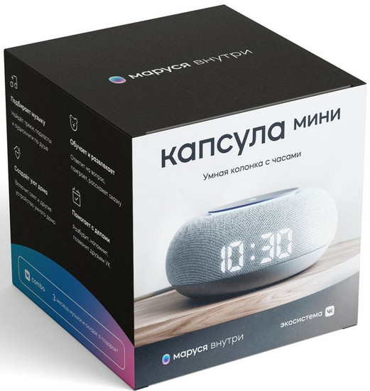 Умная колонка VK Капсула Мини (серый) Умная колонка VK Капсула Мини (серый)