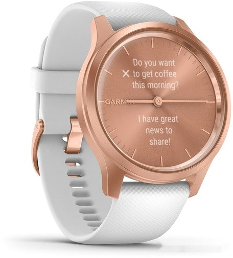 Гибридные умные часы Garmin Vivomove Style (розовое золото/белый)