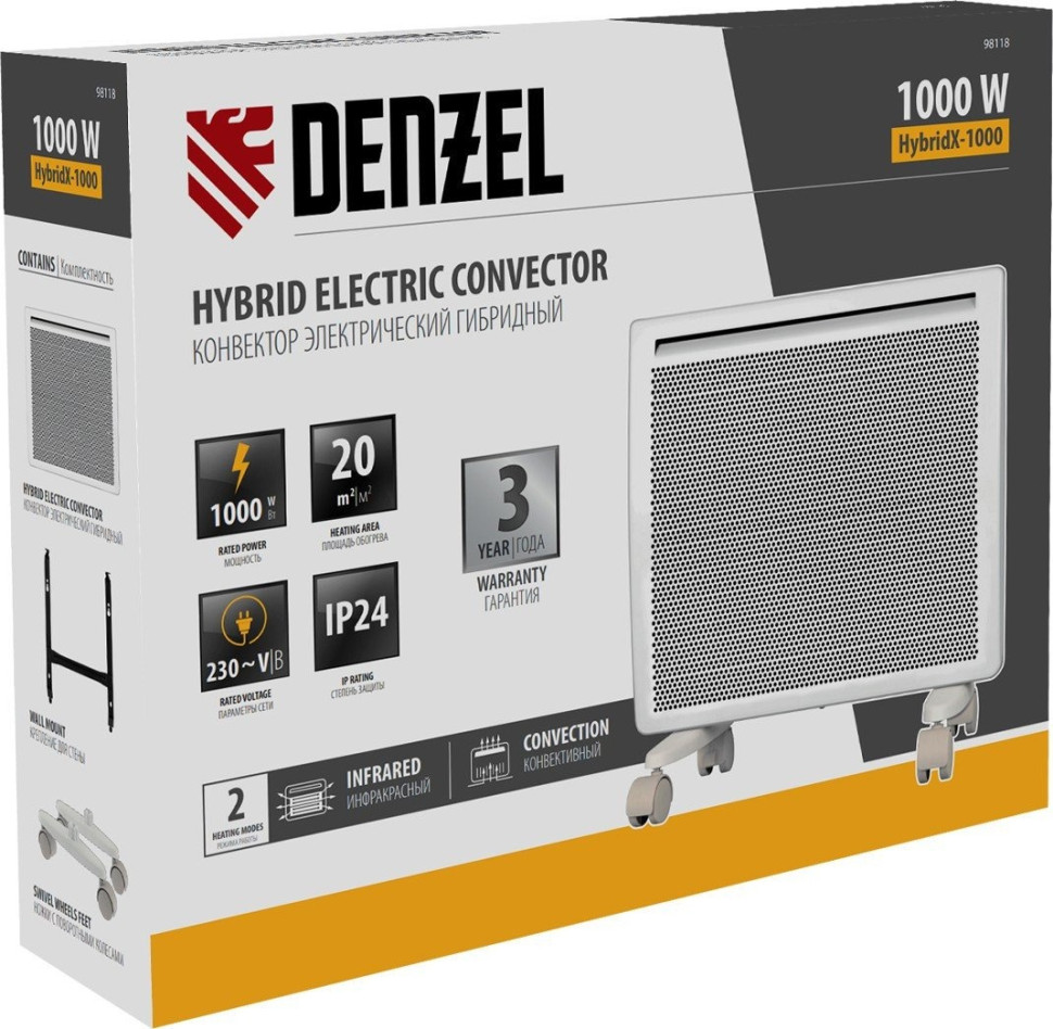 Конвектор Denzel HybridX-1000 Конвектор Denzel HybridX-1000