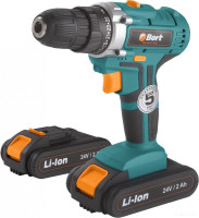 Дрель-шуруповерт BORT BAB-24UX2LI-FDK (с 2-мя АКБ)