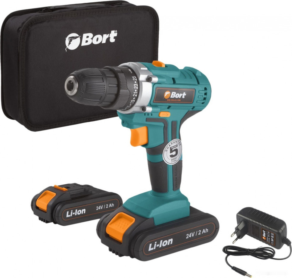 Дрель-шуруповерт BORT BAB-24UX2LI-FDK (с 2-мя АКБ) Дрель-шуруповерт BORT BAB-24UX2LI-FDK (с 2-мя АКБ)