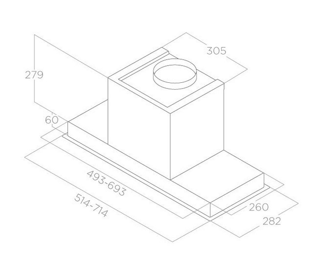 Вытяжка Elica HIDDEN 2.0 BLGL/A/90 Вытяжка Elica HIDDEN 2.0 BLGL/A/90