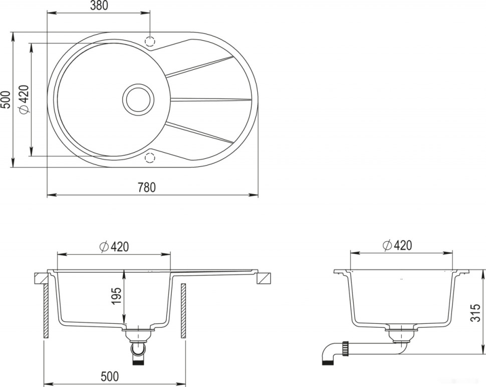 Кухонная мойка AquaSanita Clarus SR 101 111 АW silica Кухонная мойка AquaSanita Clarus SR 101 111 АW silica