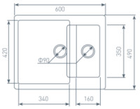 Кухонная мойка Zigmund &amp; Shtain RECHTECK 600.2 (Индийская ваниль)