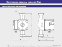 Циркуляционный насос Zota Ring 25-80 S 180 (с гайками)