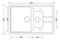 Кухонная мойка Zorg Luka 78-2 (серый бетон)