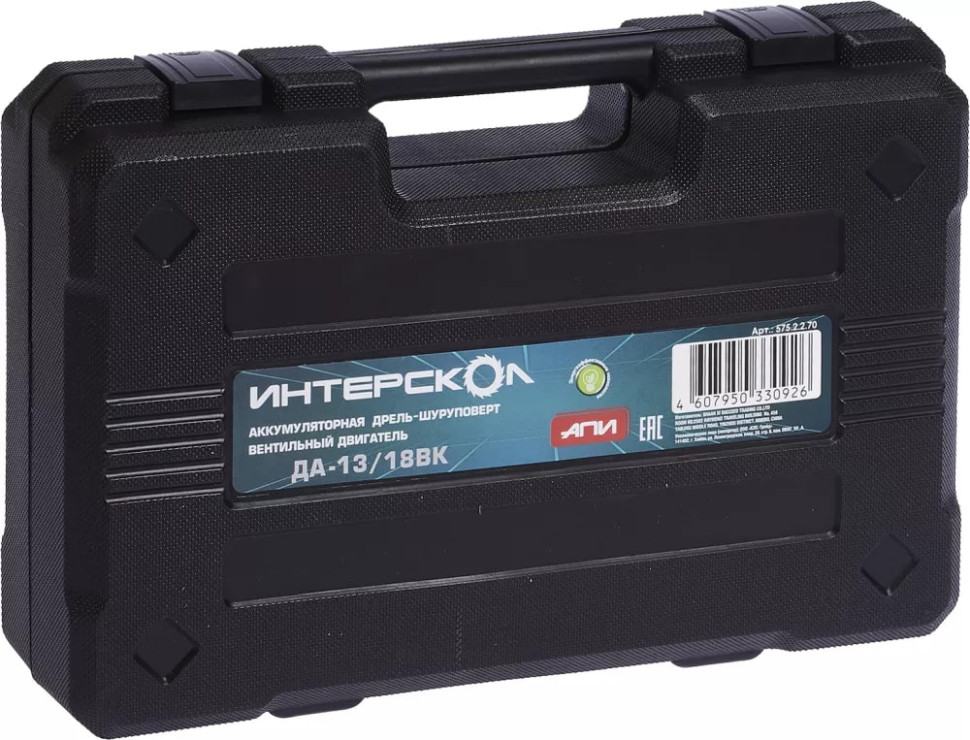 Дрель-шуруповерт Интерскол ДА-13/18ВК (с 2-мя АКБ 2 Ач, кейс) Дрель-шуруповерт Интерскол ДА-13/18ВК (с 2-мя АКБ 2 Ач, кейс)