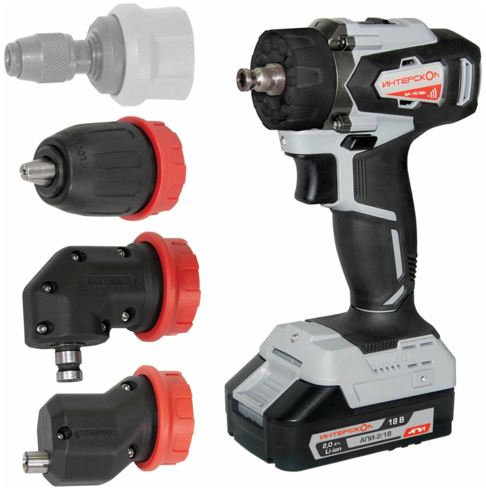 Дрель-шуруповерт Интерскол ДА-13/18ВК (с 2-мя АКБ 2 Ач, кейс) Дрель-шуруповерт Интерскол ДА-13/18ВК (с 2-мя АКБ 2 Ач, кейс)