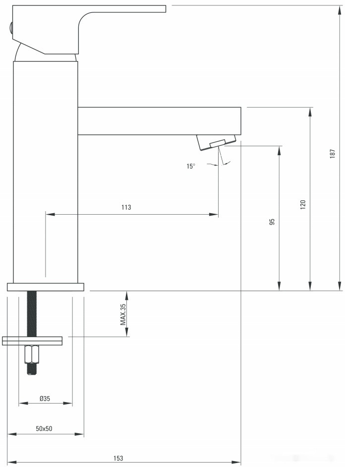 Смеситель Deante Anemon BCZ 021M (хром)