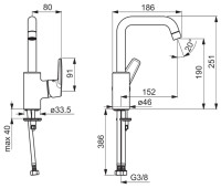 Смеситель Oras Saga 3907F