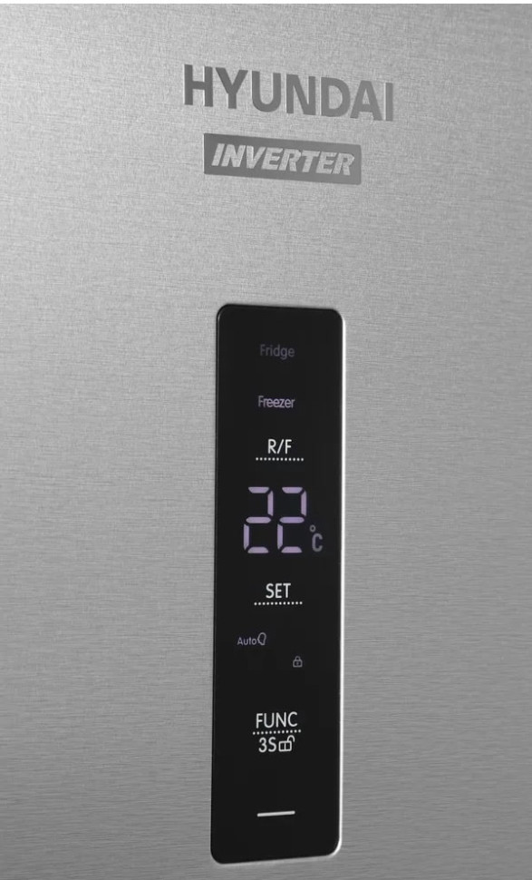 Холодильник с морозильником Hyundai CM45083F нержавеющая сталь Холодильник с морозильником Hyundai CM45083F нержавеющая сталь
