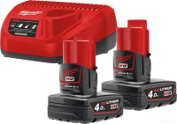Аккумулятор для инструмента Milwaukee M12 M12NRG-402 4933459211 (2 x 12В/4 Ач + 12В)