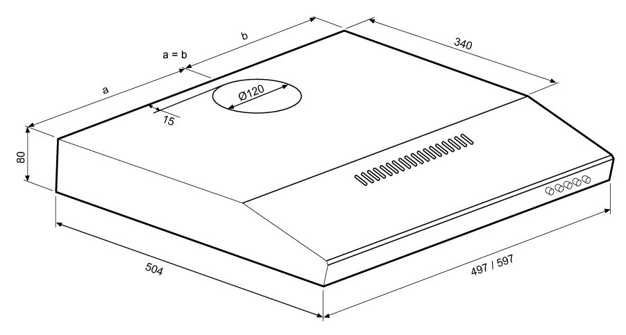 Вытяжка Krona Jessica slim PB 600 white