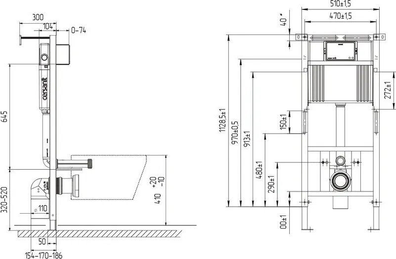 Система инсталляции Cersanit Aqua Prime М 50 68179