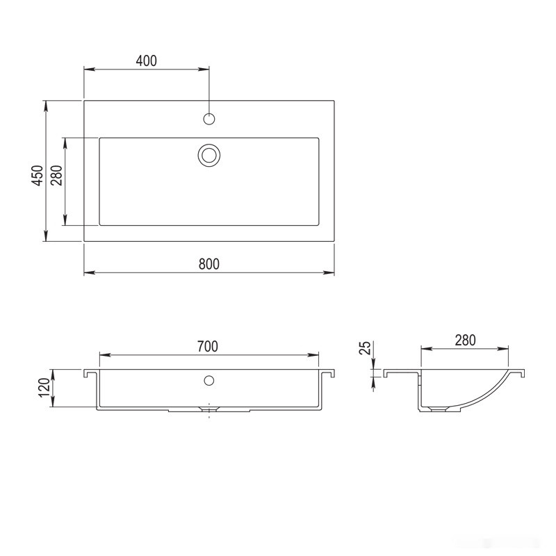Умывальник AquaSanita BQA 80 700 (белый) Умывальник AquaSanita BQA 80 700 (белый)