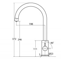 Смеситель AquaSanita Sabiaduo 2963 601 black metallic