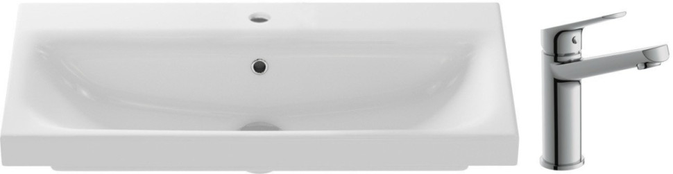 Умывальник Cersanit Moduo 80 Slim P-UM-MOD80SL/1 + 63037