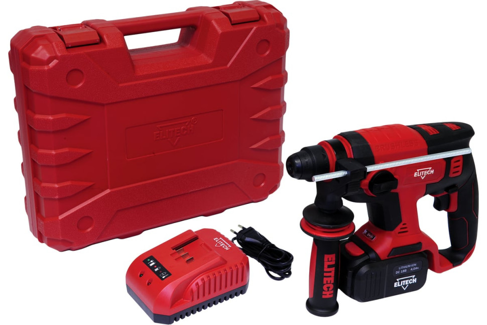 Перфоратор Elitech ПА 18БЛМ (с 1-м АКБ, кейс) Перфоратор Elitech ПА 18БЛМ (с 1-м АКБ, кейс)