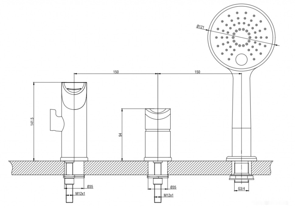 Смеситель Gross Aqua Space 1209288СW