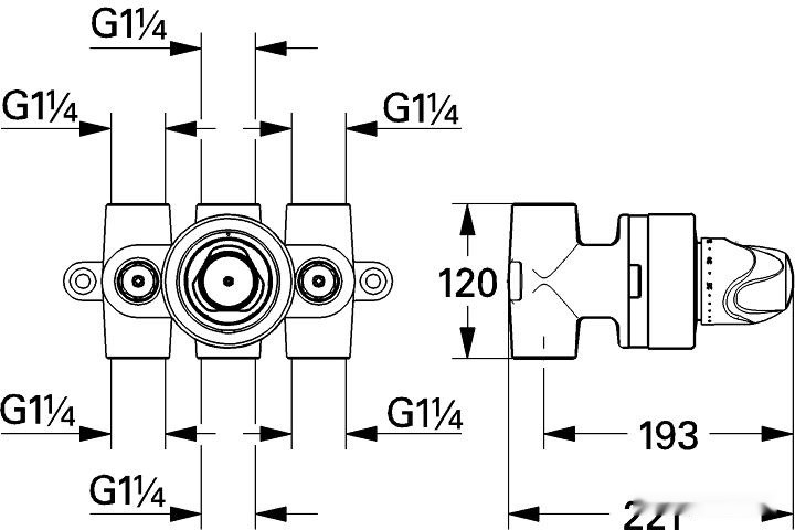 Смеситель Grohe Grohtherm XL 35003000 Смеситель Grohe Grohtherm XL 35003000