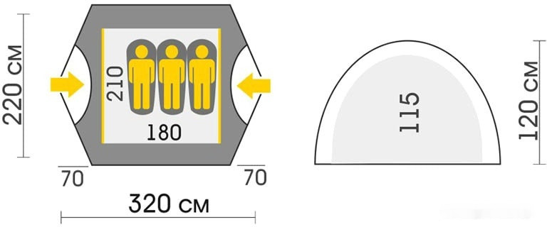 Палатка Talberg Sliper 3 2019 (зеленый) Палатка Talberg Sliper 3 2019 (зеленый)