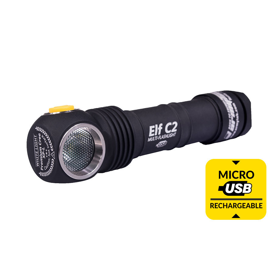 Фонарь Armytek Elf C2 Micro-USB XP-L (Warm) + 18650 Li-Ion