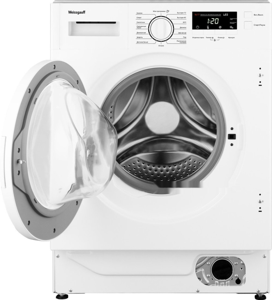 Стиральная машина Weissgauff WMI 6147 Inverter Steam Стиральная машина Weissgauff WMI 6147 Inverter Steam