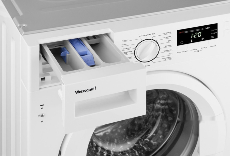 Стиральная машина Weissgauff WMI 6147 Inverter Steam Стиральная машина Weissgauff WMI 6147 Inverter Steam
